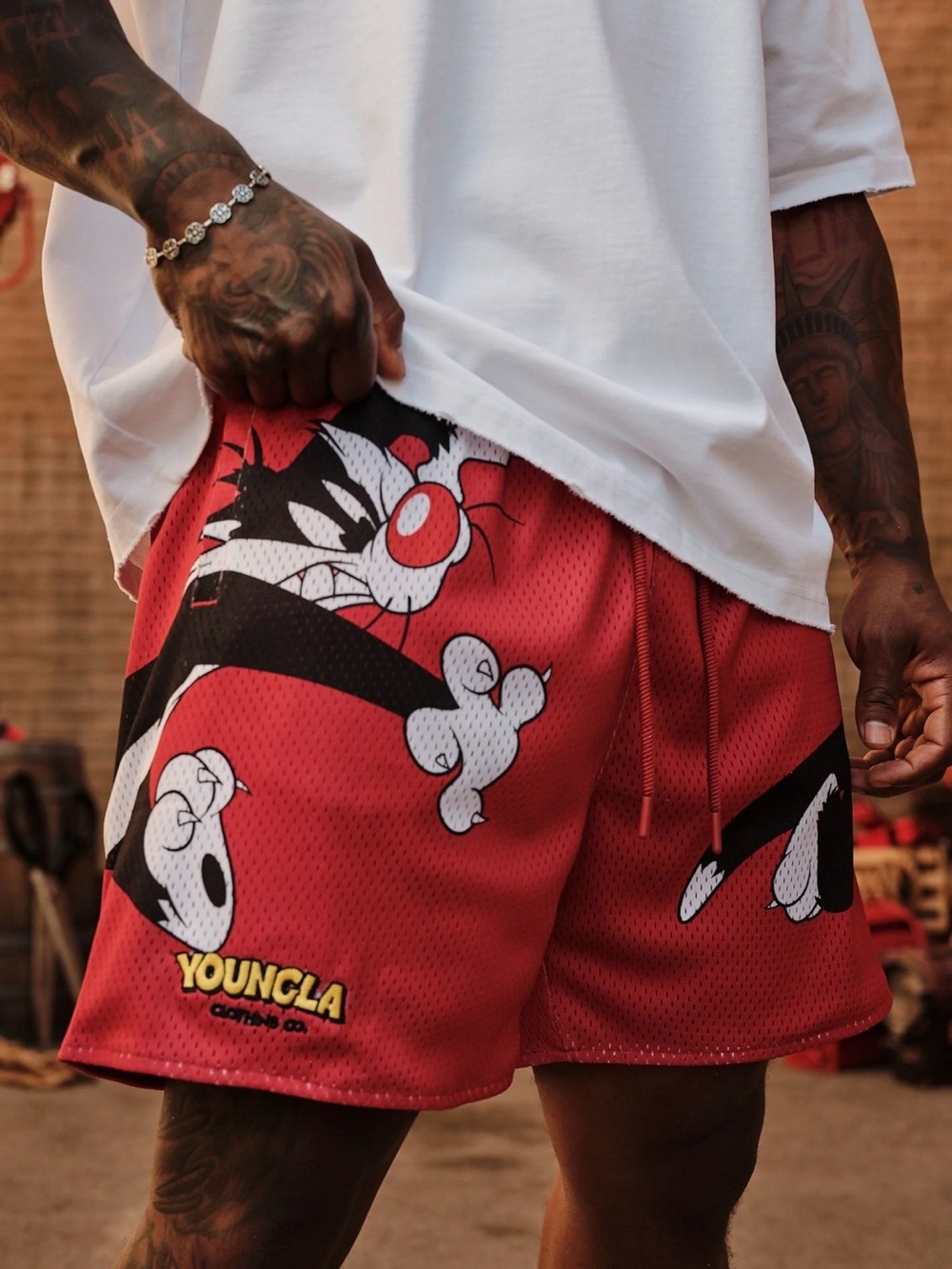 YoungLA Looney Tunes Basketball Shorts